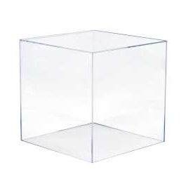 Cube de rangement 30x30 cm en polyester noir transparent